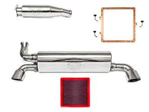Fabspeed Exhaust Performance Package, Dual Outlet WITHOUT DME Upgrade. Porsche 964 Carrera (1989-1994) - 96411104504, 96411104205, 96411321306, 96411321310, 96411321316, 96411321317, 96411104605 - FS.POR.964.CB, FS.POR.964.ABX, FB197/08, FS.POR.964.MAXD